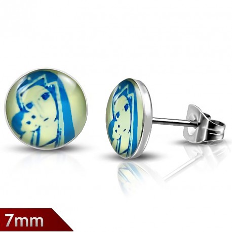 7mm | Ocelové náušnice